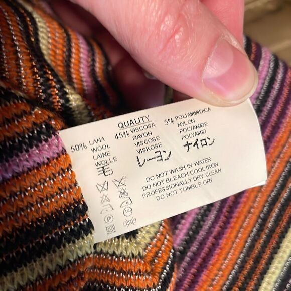 Sport Missoni Tan Wood Grain Printed Belted Lightweight Puffer Jacket sz 42 / US - Picture 12 of 12